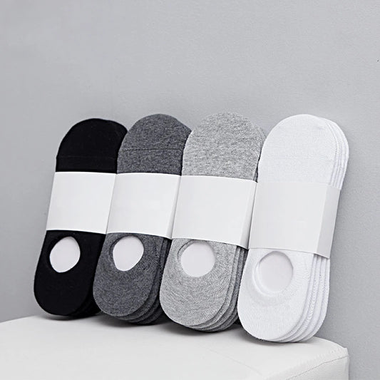Men's No Show Socks – Cotton Invisible Low Cut Casual Socks