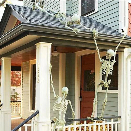 Halloween Skeleton Decoration Movable Skull Bones Horror Party Prop