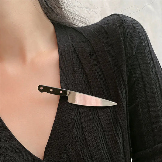 Gothic Hair Clips, Knife-Shaped Alloy Hairpins for Cosplay