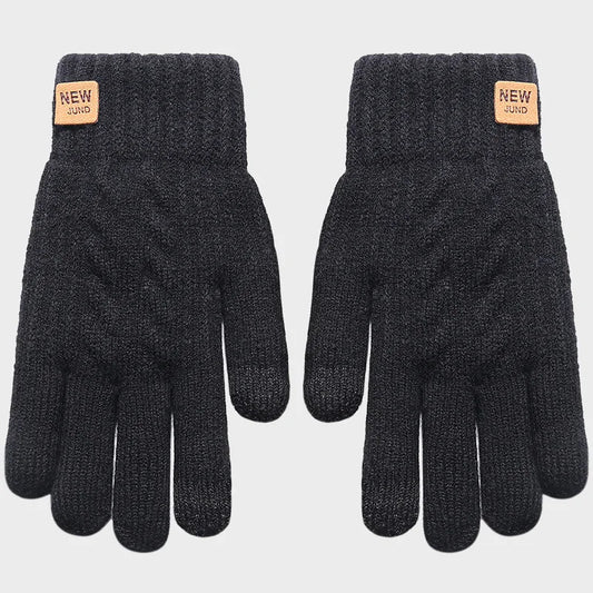 Touchscreen Winter Gloves for Men, Fleece Lined Knitted