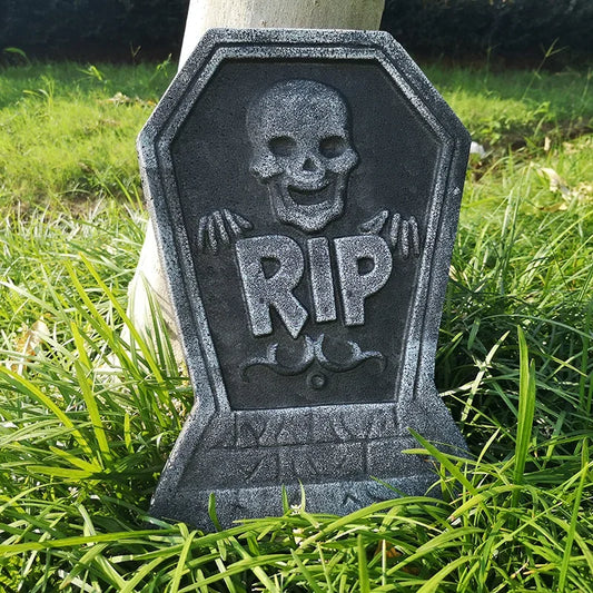 Halloween Tombstone Decorations, 4-Piece Graveyard Yard Props