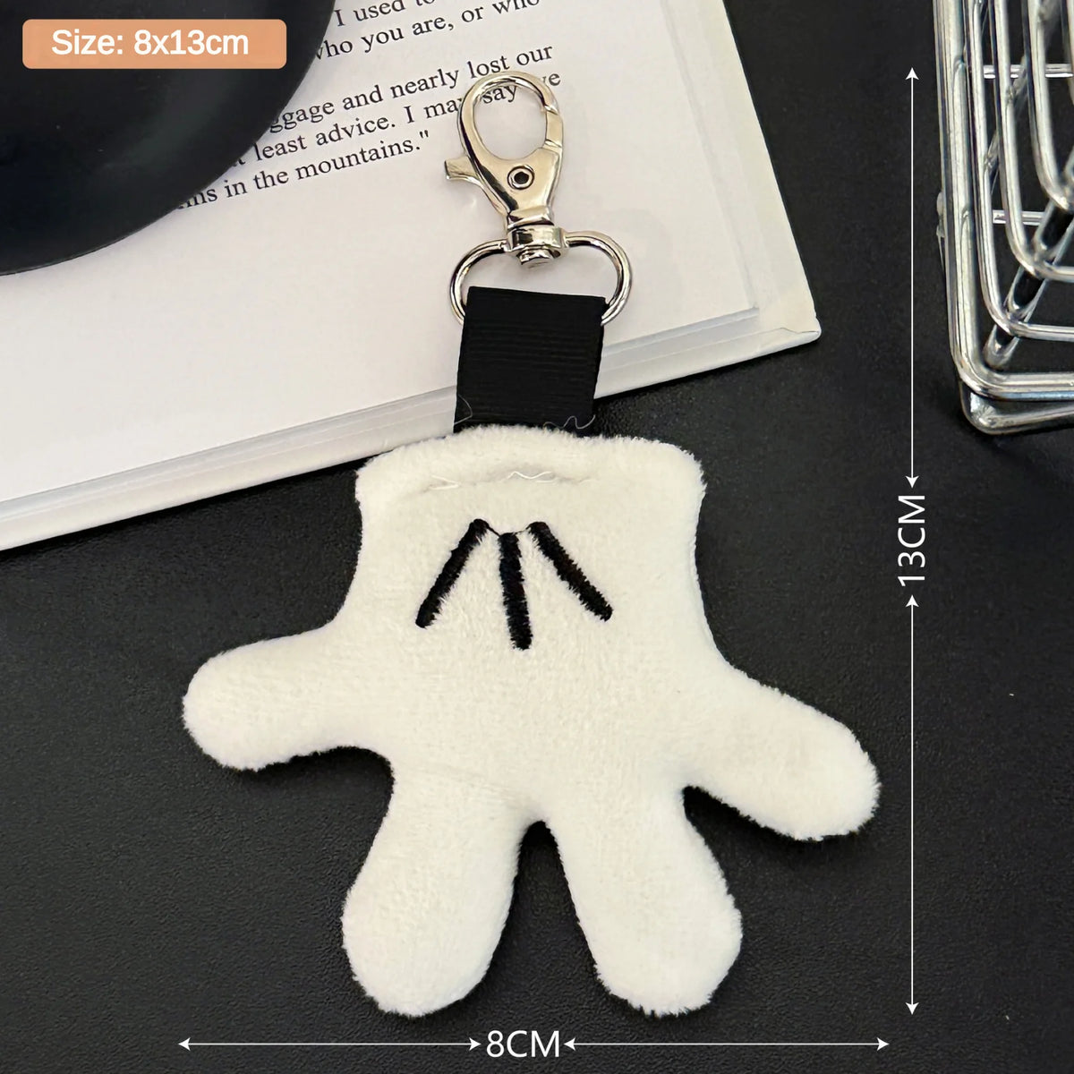 Plush Keychain Cute Glove Pendant for Bags and Accessories