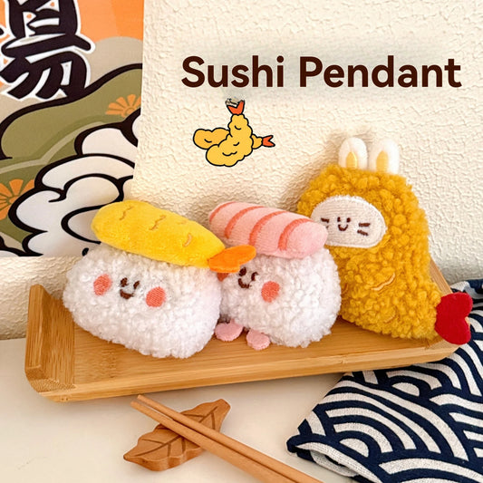 Plush Keychain – Cute Food Backpack Charm & Bag Accessory