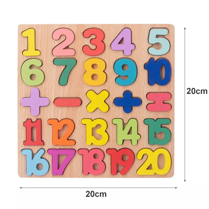Wooden Montessori Puzzle for Toddlers – Educational Shape Matching Toy