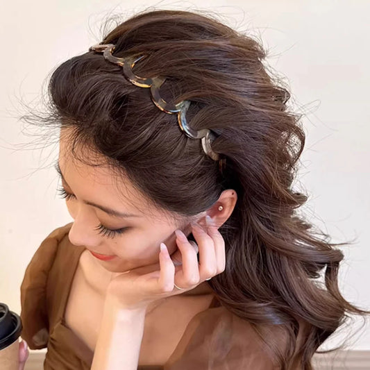 U Shape Hair Comb Headband, Non-Slip Teeth Hair Accessory