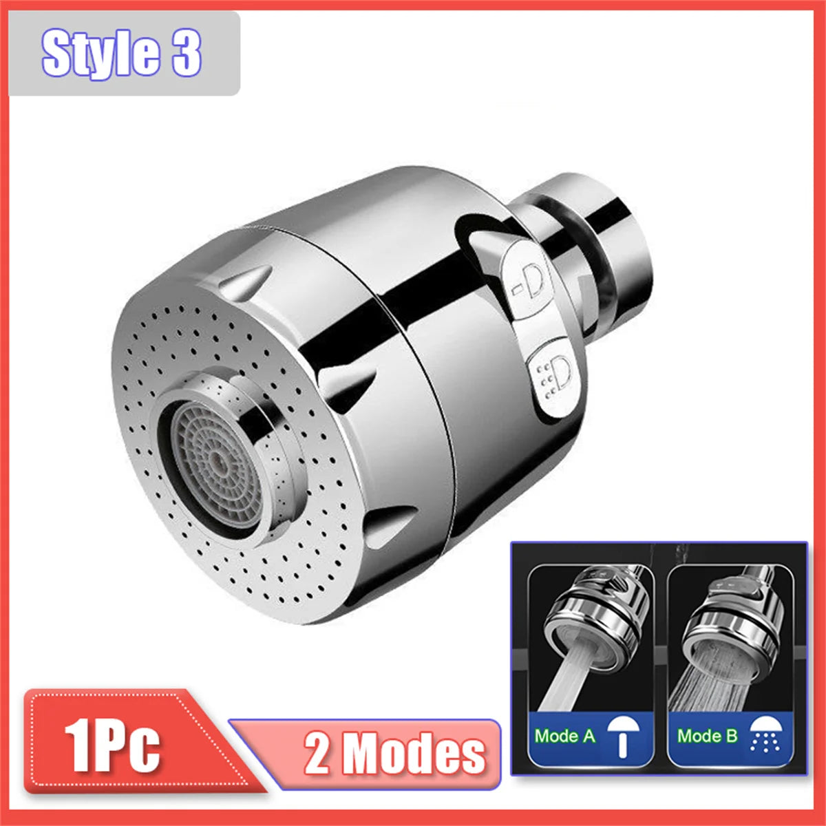 Kitchen Faucet Extender 360° Rotating Water Flow Adapter