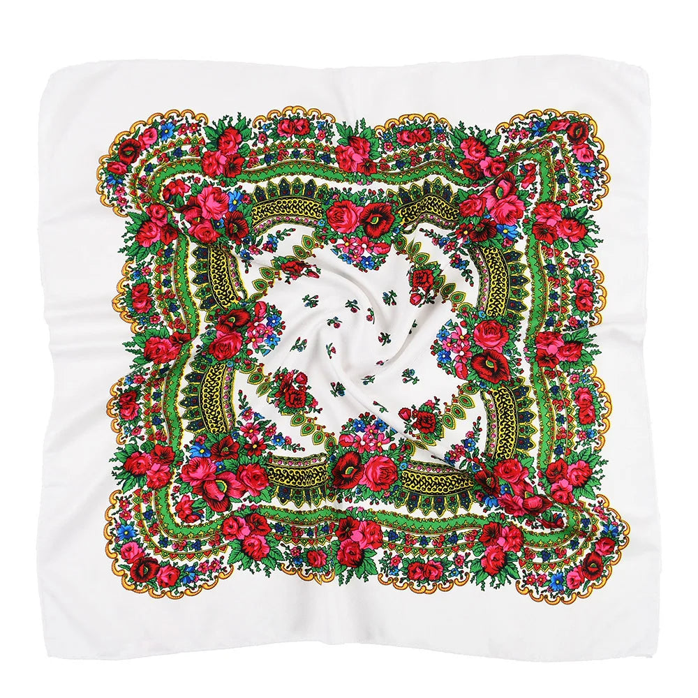 Women's Square Scarf, 70×70cm Printed Head Scarf and Bandana