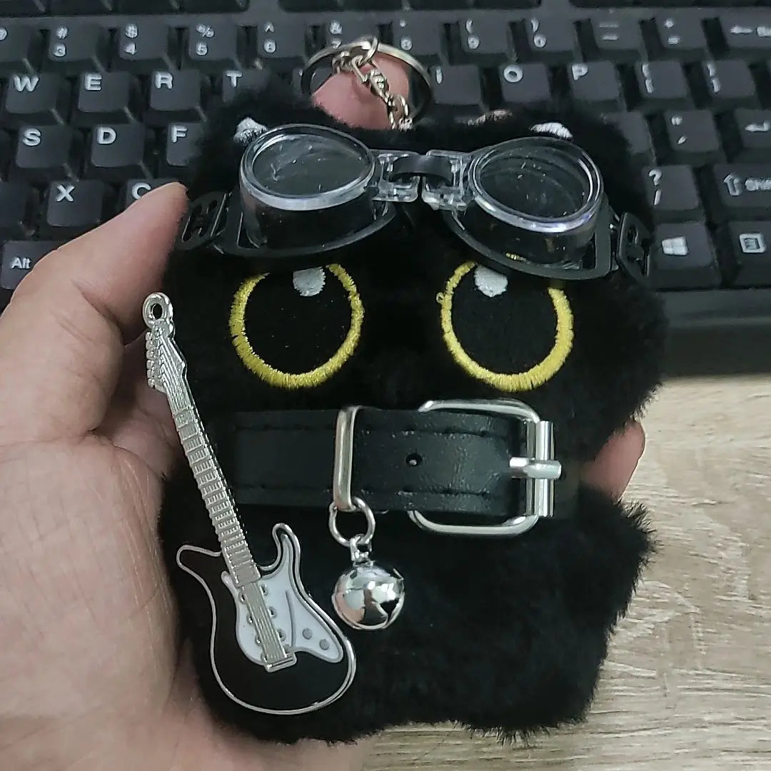 Cat Plush Keychain Black Cat Bag Charm Cute Soft Accessory