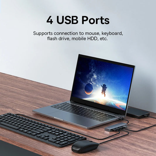 USB 3.0 Hub 4 Port, High-Speed USB Hub for Laptop & PC