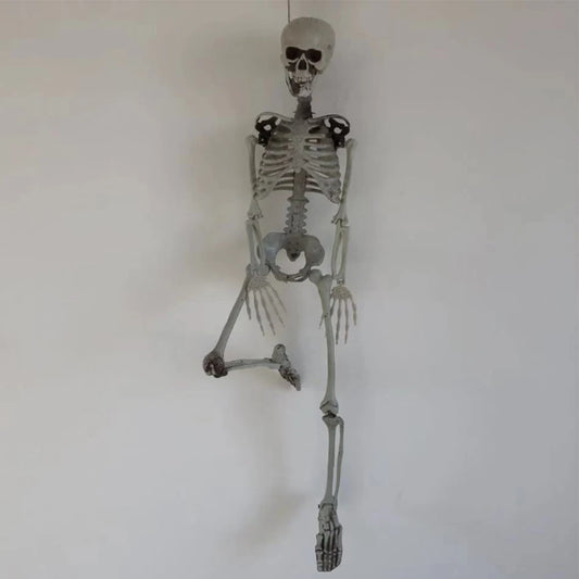 Halloween Skeleton Decoration, Posable Full-Size Figure for Yard