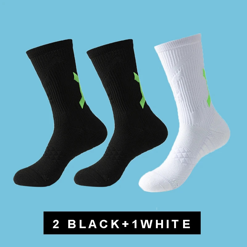 Men's Basketball Socks with Thick Bottom for Sports & Training
