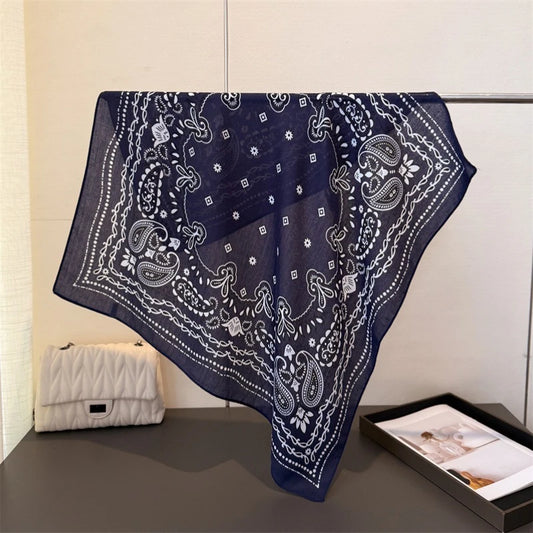 Square Scarf for Women, 70x70cm Paisley Print Neck Scarf