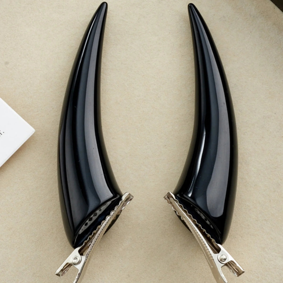 Devil Horn Hair Clips 2PCS Gothic Halloween Hair Accessories