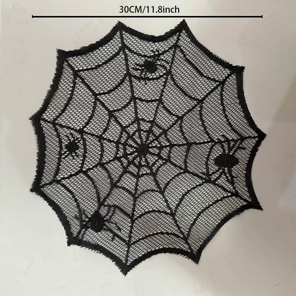 Halloween Tablecloth 30cm Black Spider Table Runner Decoration