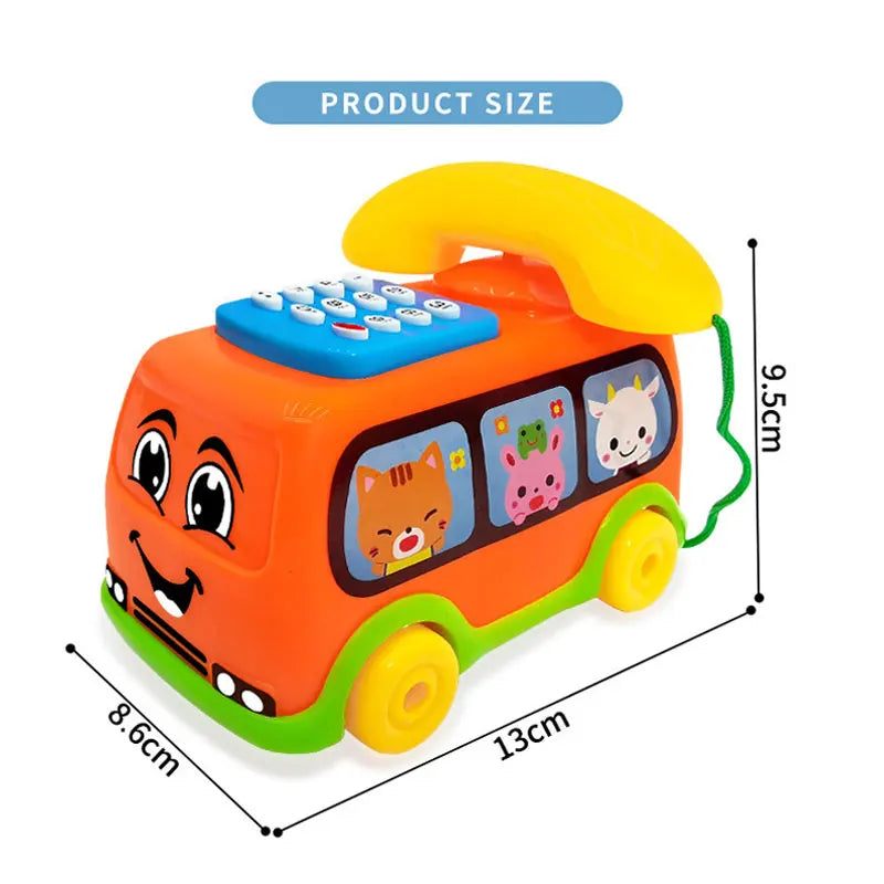 Educational Toy Bus with Phone and Music for Toddlers