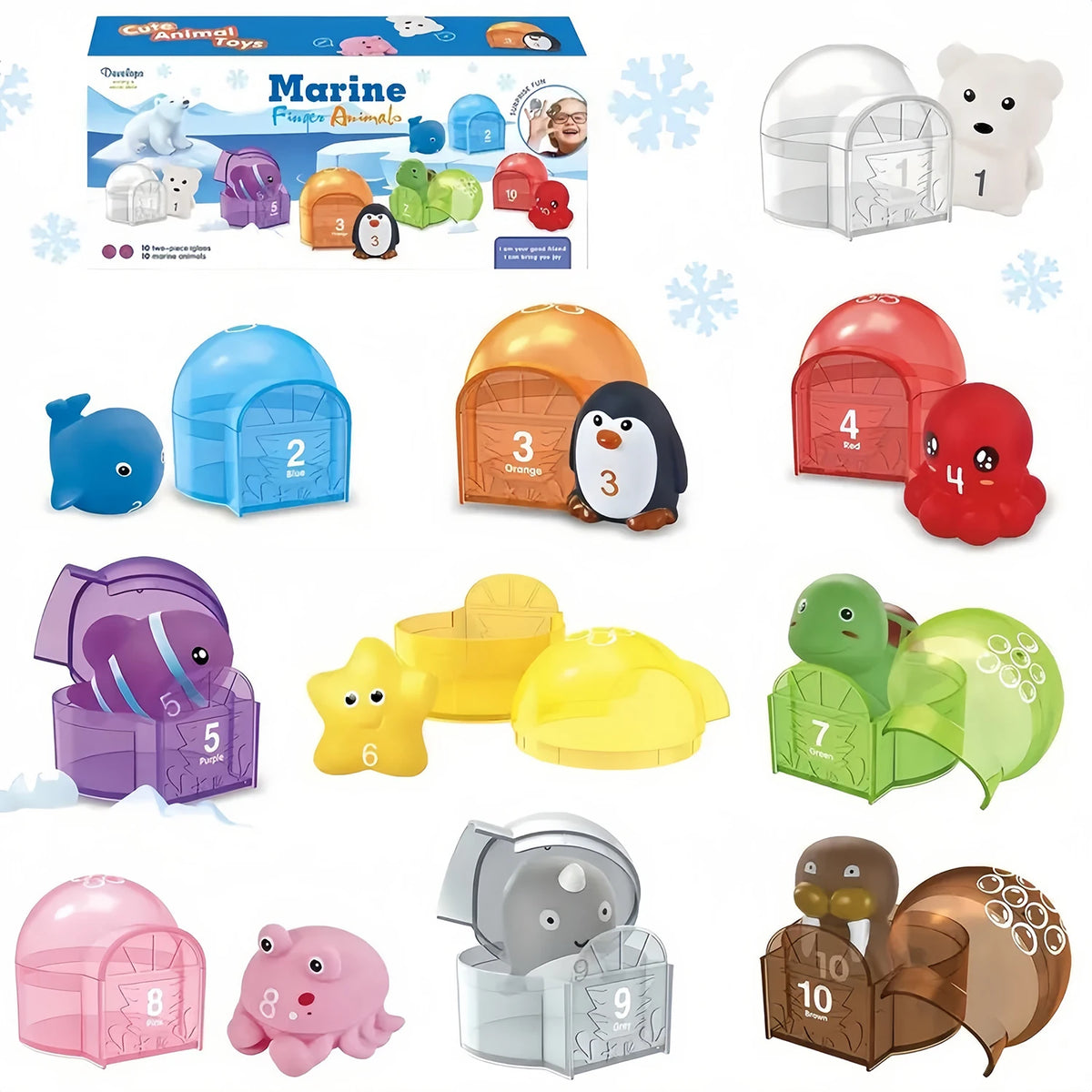 Montessori Farm Train Toy for Counting, Matching and Fine Motor Skills
