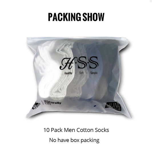Men's Cotton Socks, Breathable Dress Socks 10 Pairs