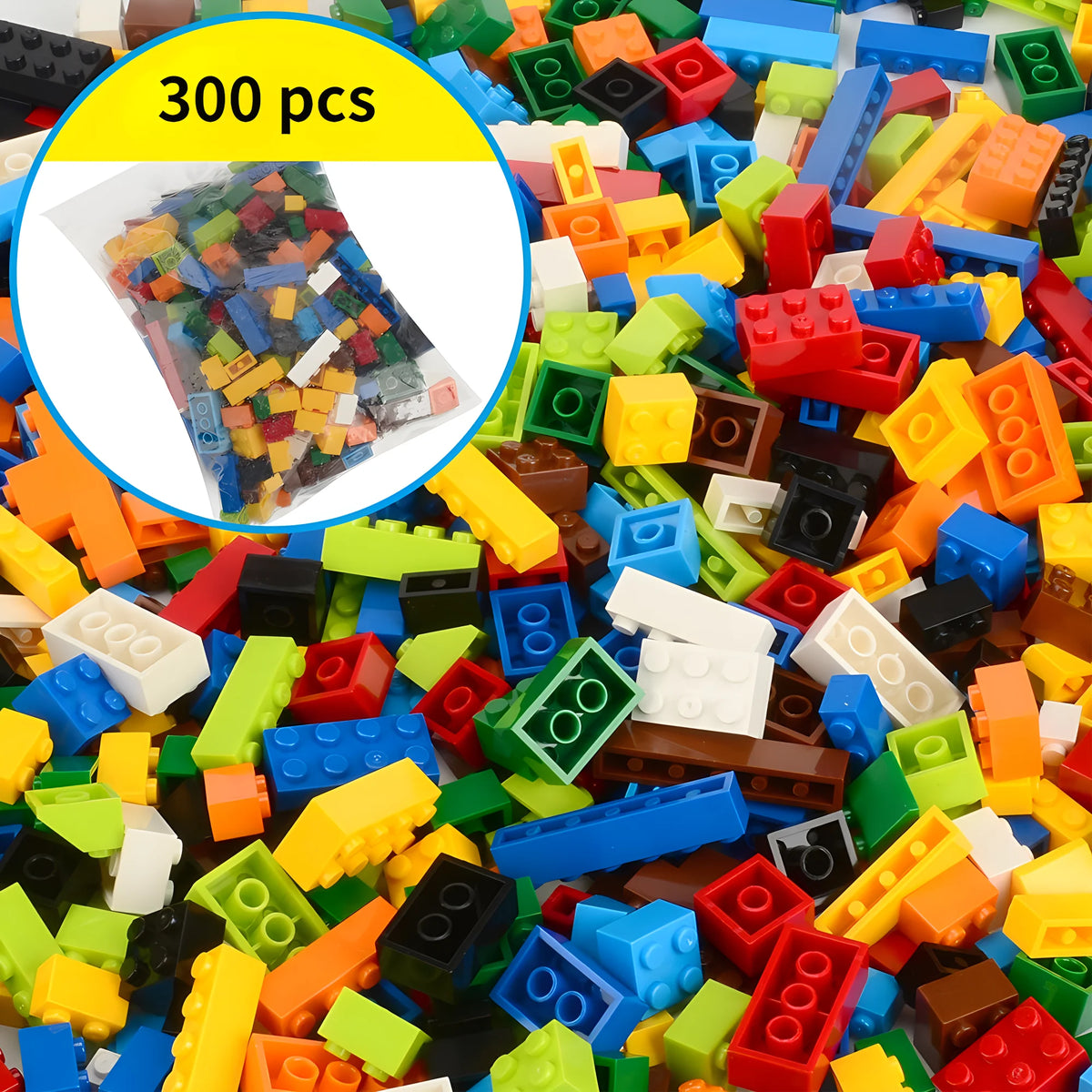 Building Blocks Set 300/500/1000 Pieces Creative Bulk Brick Collection