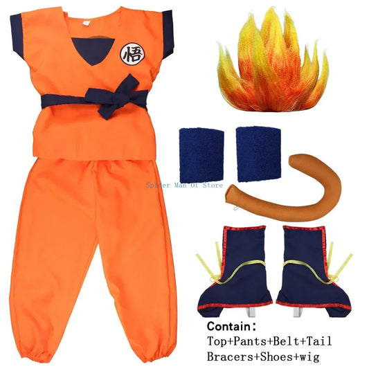 Anime Cosplay Costume – Blue & Gold Halloween Outfit Set