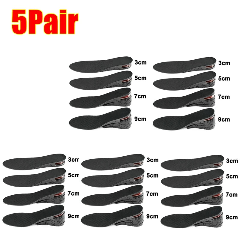 Height Increase Insoles Adjustable Elevator Shoe Lifts 3-9cm