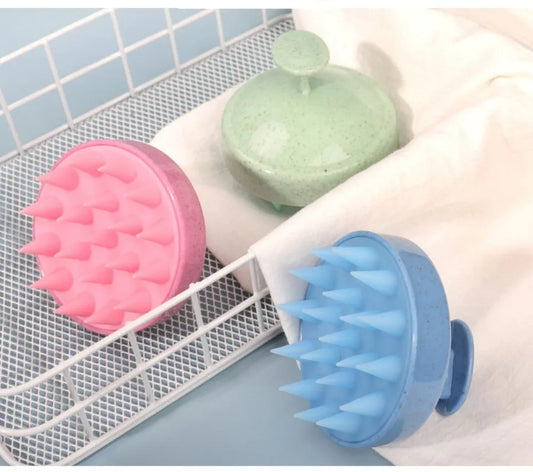 Silicone Shampoo Brush Scalp Massage Hair Washing Brush