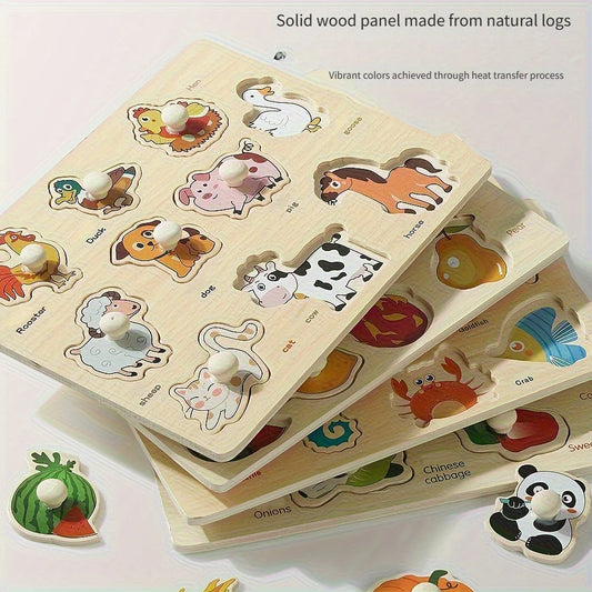 Wooden Shape Puzzle Board for Shape Matching and Learning