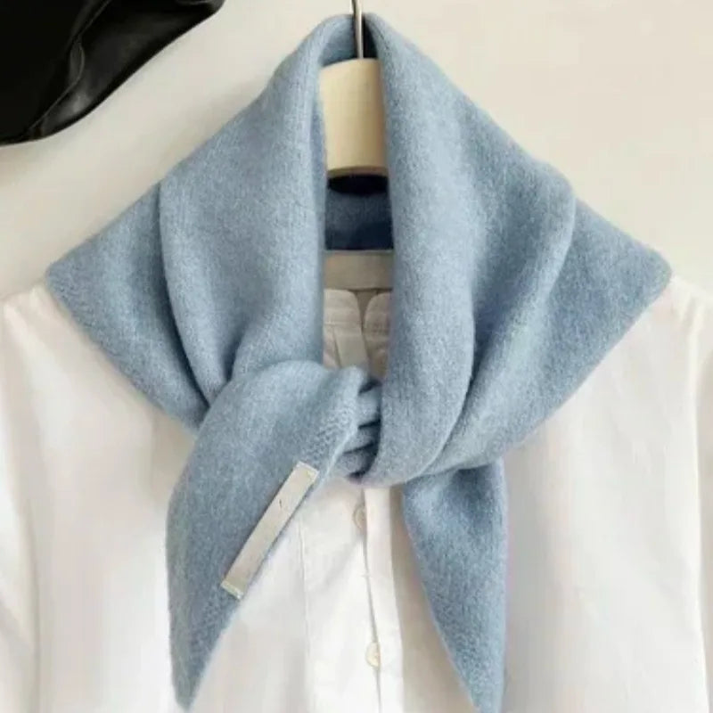 Women's Knitted Scarf Triangular Wool Blend Warm Headscarf