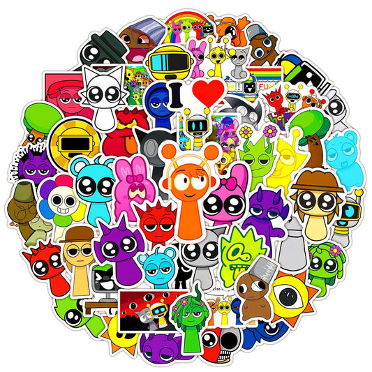 60Pcs Waterproof Stickers Pack for Laptop, Phone, Luggage & Skateboard