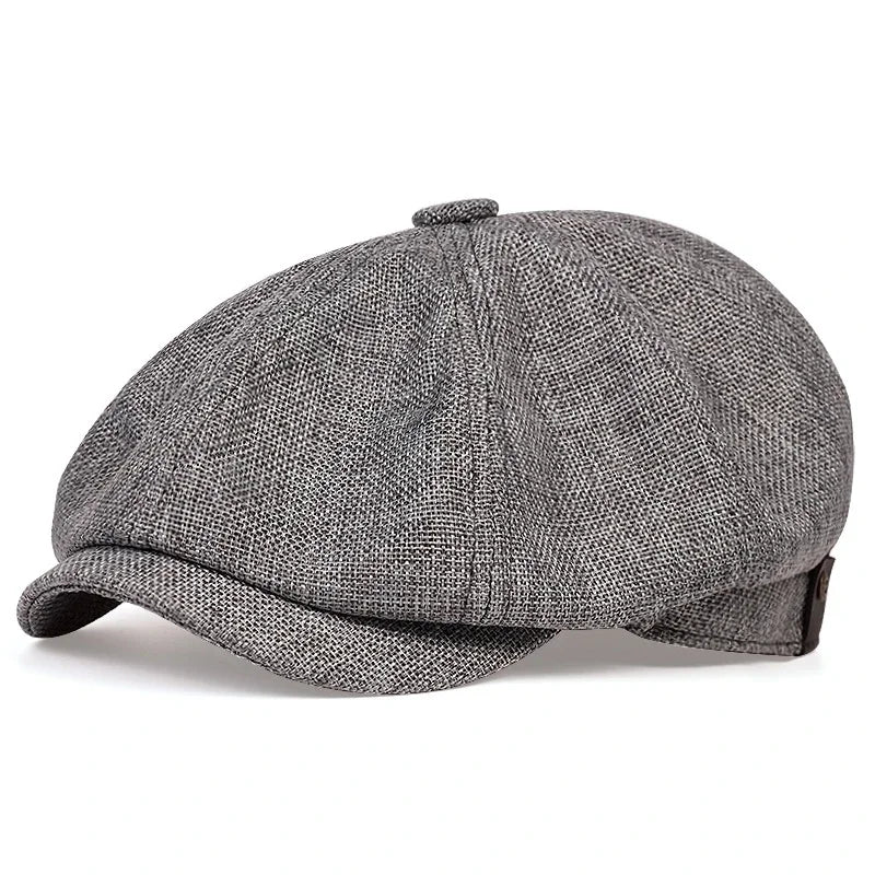Newsboy Cap Plaid Octagonal Flat Cap for Men and Women