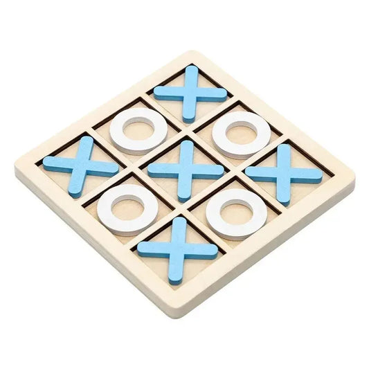 Wooden Tic Tac Toe Game for Kids Educational Strategy Toy