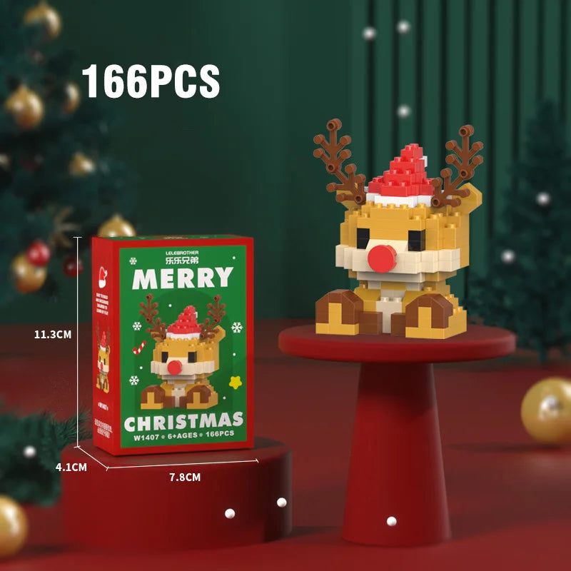 Christmas Building Blocks Set, Micro DIY Holiday Decoration Toy