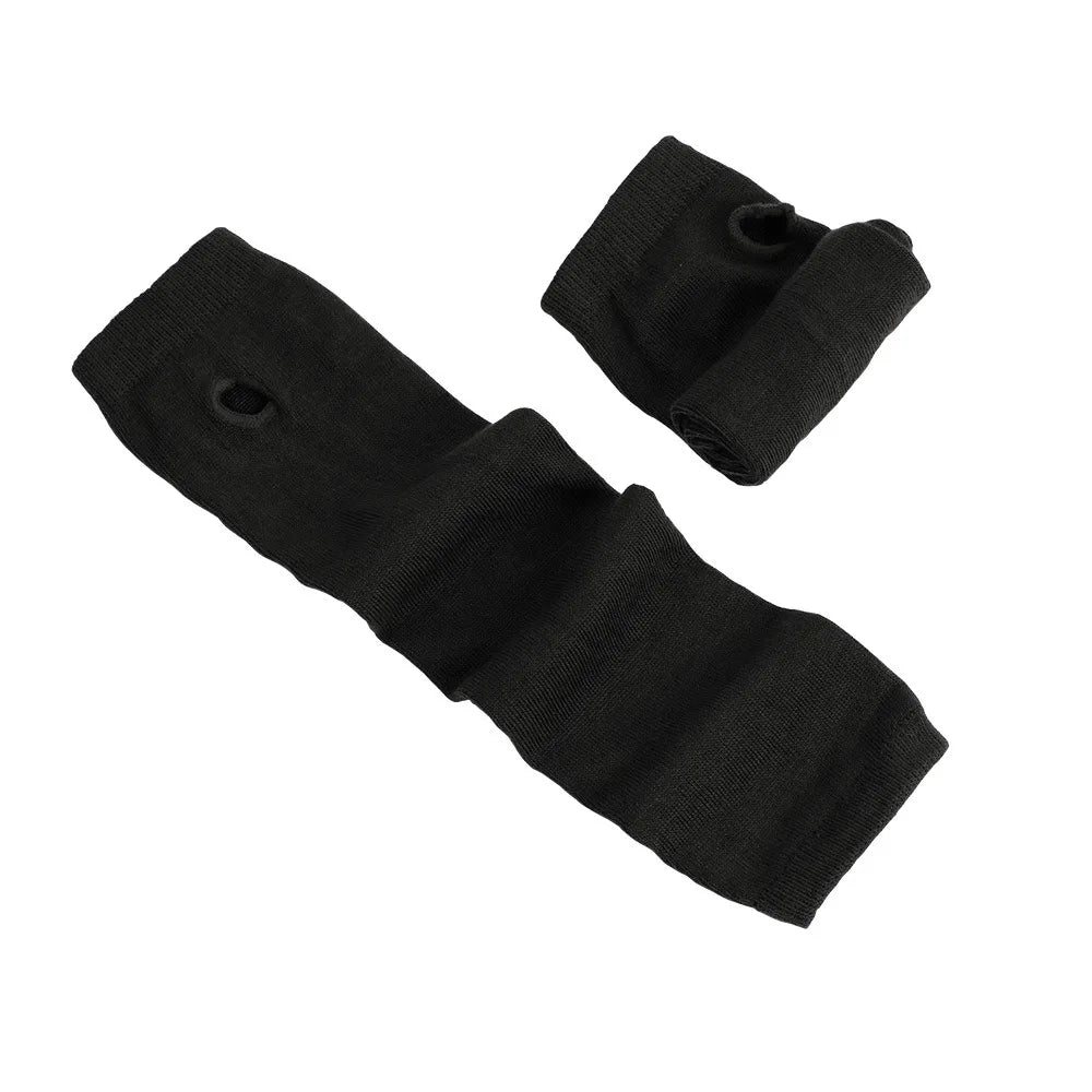 Fingerless Arm Warmers, Long Knitted Winter Gloves for Men & Women
