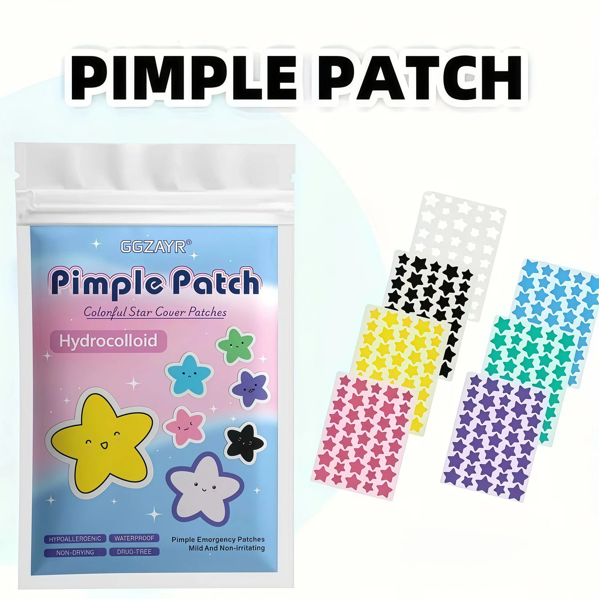 Hydrocolloid Acne Patch Star-Shaped Invisible Pimple Dots