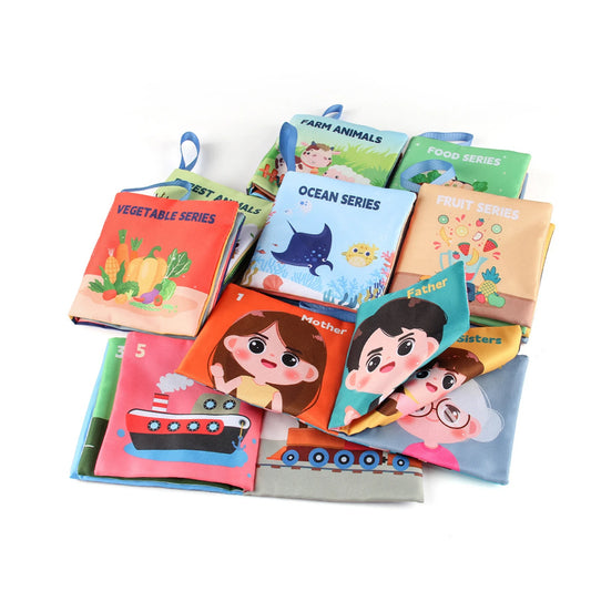 Baby Sensory Cloth Book – Soft High Contrast Montessori Book
