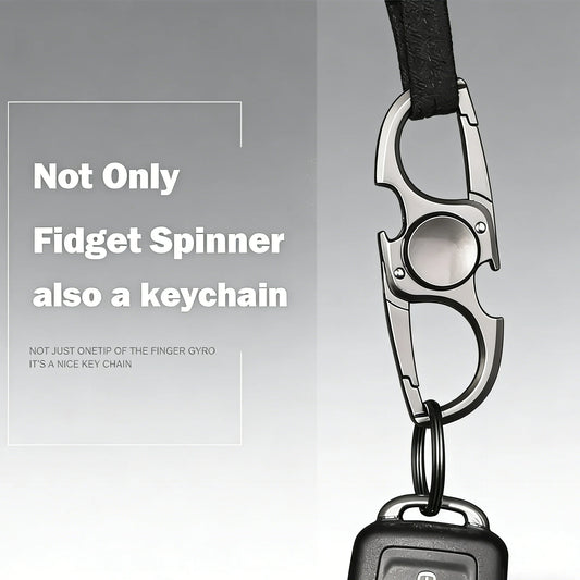 Fidget Spinner Metal Fingertip Toy with Keychain and Bottle Opener