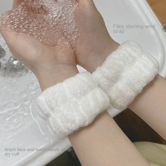 Face Wash Wristbands 2-Piece Set Water Absorbent Sweatbands