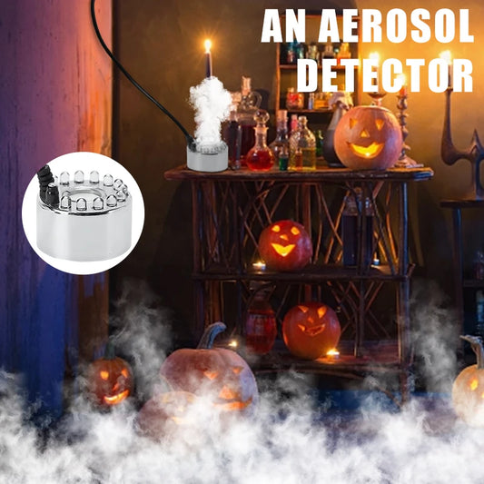 Mini Halloween Fog Machine with 12 LED Lights for Ponds