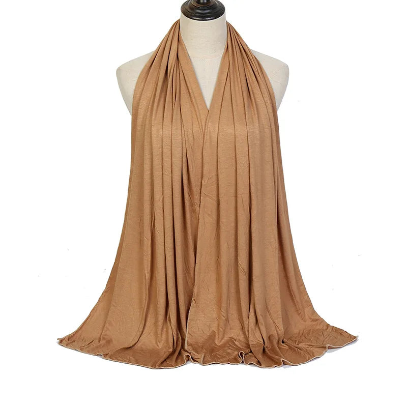 Cotton Hijab Scarf Soft Jersey Muslim Head Wrap for Women
