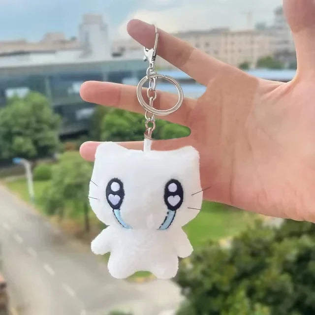 Plush Cat Keychain Cute Cartoon Bag Charm Backpack Pendant