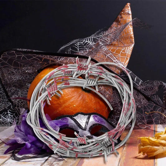 Halloween Barbed Wire Decoration 2.5m Fake Fence Prop