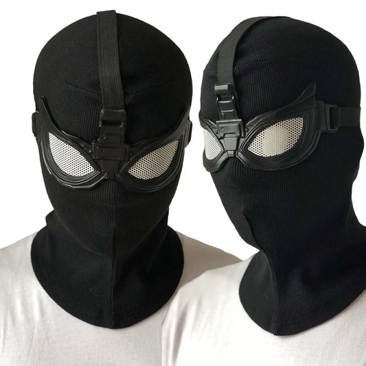 Spider Superhero Mask – Black Cosplay Helmet for Halloween