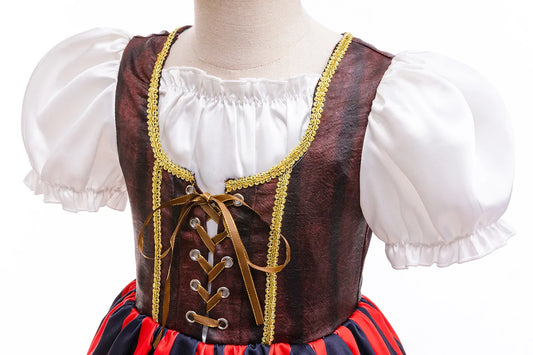 Women's Pirate Costume Dress Halloween Carnival Cosplay Outfit