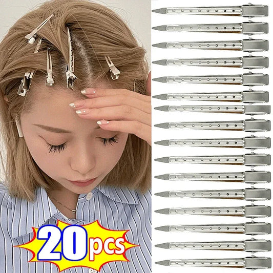 Hair Sectioning Clips Metal Hairdressing Styling Clamps 8.5cm