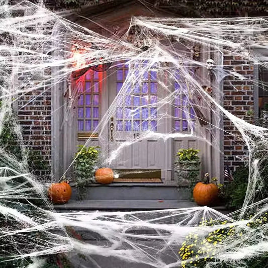Halloween Spider Web Decoration Stretchy Cobweb for Haunted House Decor