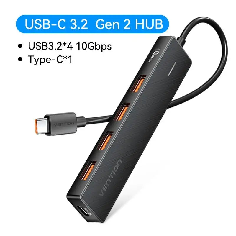 USB 3.2 Hub 5-in-1 10Gbps USB-C USB-A Splitter Adapter