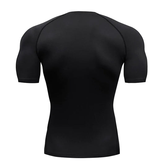 Men's Compression Shirt Quick Dry Short Sleeve Gym Running Top