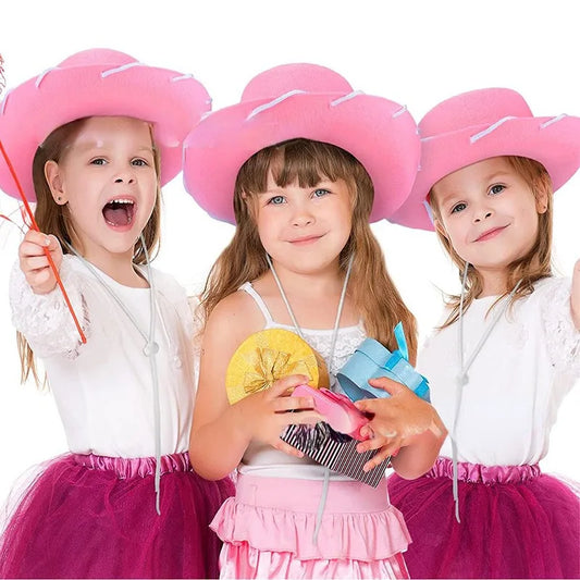 Kids Cowboy Hat Wide Brim Western Costume Accessory for Ages 3–9