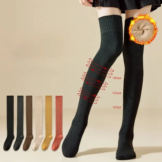 Women’s Knee High Socks Thick Warm Cotton Blend Winter Socks