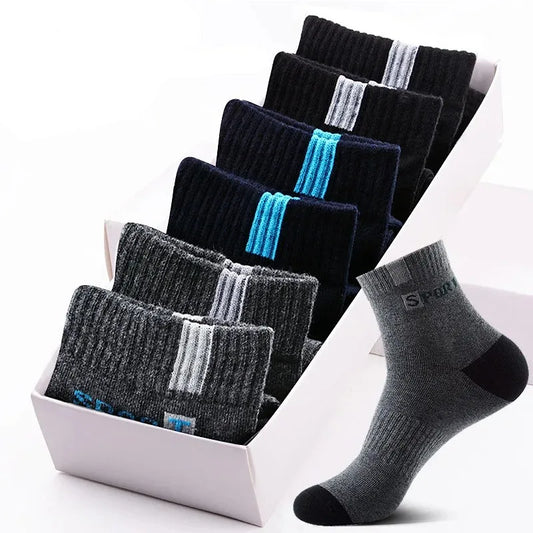 Men's Crew Socks Breathable Sweat Absorbent Sports Socks 5/10 Pairs