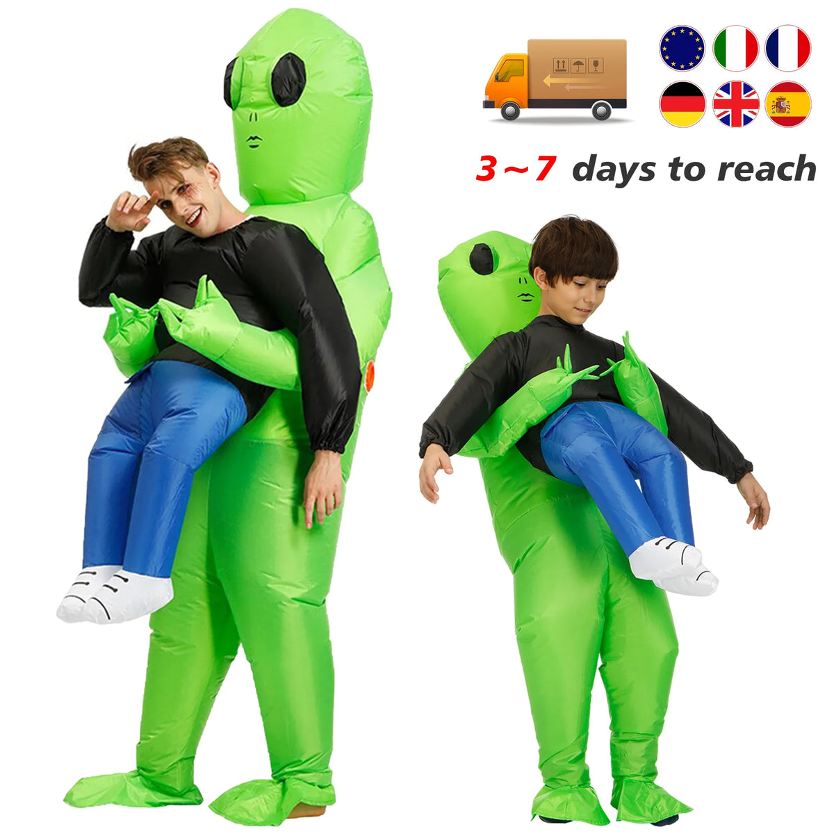 Inflatable Alien Costume for Adults and Kids Halloween Party